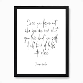 Jennifer Aniston Quote Art Print