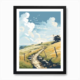 The Cotswold Way England 8 Hiking Trail Landscape Art Print