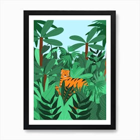 Tiger In The Jungle Art Print