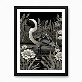 Black And White Bird Art Print