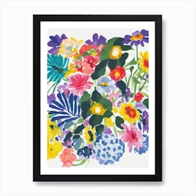 Gerberas 3 Modern Colourful Flower Art Print