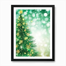 An Evergreen Christmas Tree Decorating Scene Backdrop Gracefully Adorned With Glitters Of Gold Spar (1) 1 Art Print