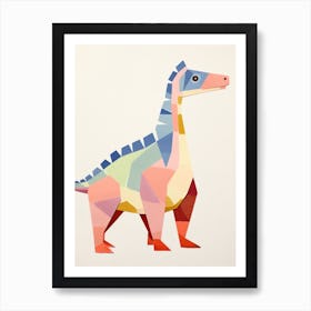 Nursery Dinosaur Art Tsintaosaurus 2 Art Print