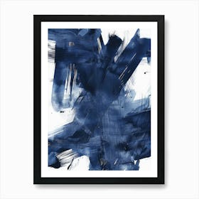 Blue Abstract Painting 5 Art Print