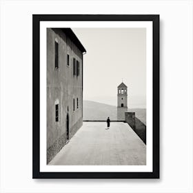 Assisi, Italy,  Black And White Analogue Photography  3 Art Print