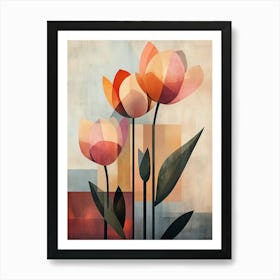 Abstract Tulips Art Print