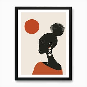 African Woman With Earrings 11 Art Print