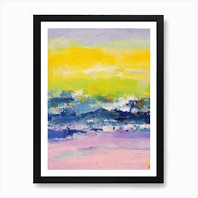 Anse De Grande Saline, St Barts Bright Abstract Art Print