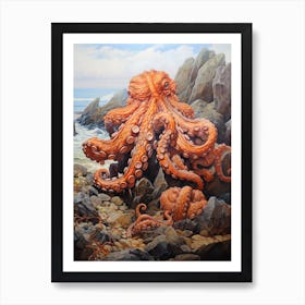 Giant Pacific Octopus Illustration 19 Art Print