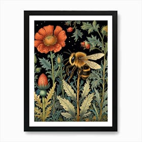 William Morris Bee On A Flower Art Print