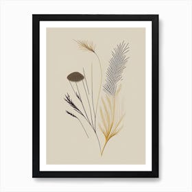 Fennel Seed Spices And Herbs Retro Minimal 4 Art Print