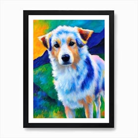 Icelandic Sheepdog Fauvist Style Dog Art Print