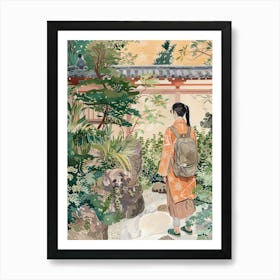 In The Garden Ryoan Ji Garden Japan 2 Art Print