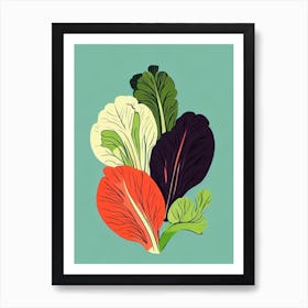 Bok Choy Bold Graphic vegetable Art Print