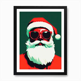 Santa Claus In Sunglasses, Pop Art 3 Affiche