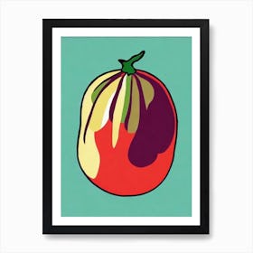 Tomatillo Bold Graphic vegetable Art Print