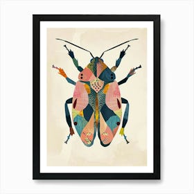 Colourful Insect Illustration Aphid 13 Art Print