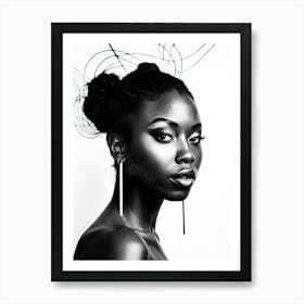 Mural Photo Of Beautiful Black Woman 8 Art Print