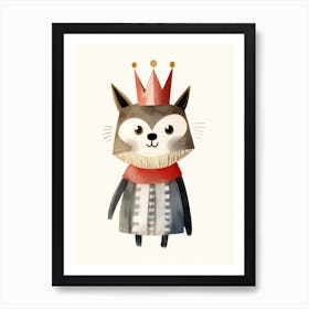 Little Raccoon 4 Wearing A Crown Art Print