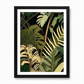 Jungle Foliage 3 Light Rousseau Inspired Art Print