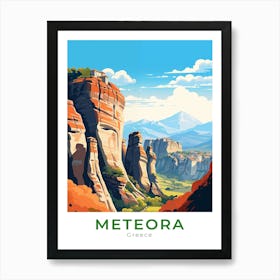 Greece Meteora Travel Art Print