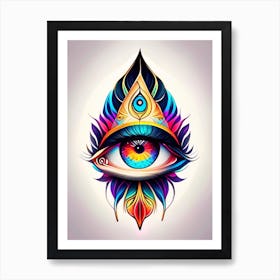 Transcendence, Symbol, Third Eye Tattoo 2 Art Print