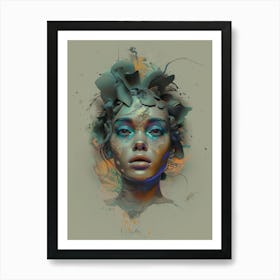 Portrait of a woman, beautiful, "Elegant Dreams" Art Print