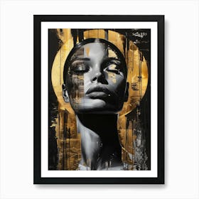 Gold And Black 71 Art Print