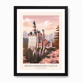 Neuschwanstein Castle Germany Travel Poster Art Print