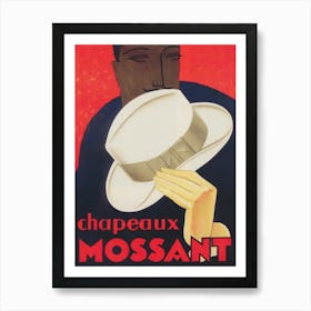 Chapeaux Mossant Vintage Fashion Poster Poster