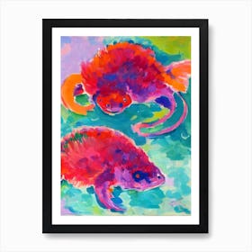 Axolotl Matisse Inspired Art Print