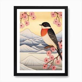 Bird Illustration Barn Swallow 2 Art Print