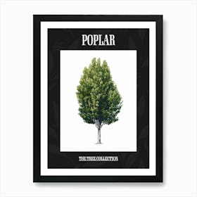 Poplar Tree Pixel Illustration 1 Poster Art Print