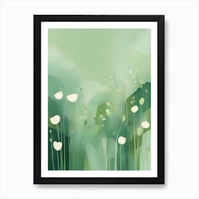 Green Poppies Art Print