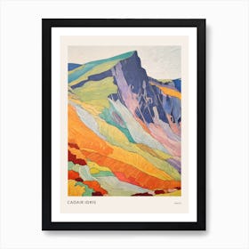 Cadair Idris Wales 1 Colourful Mountain Illustration Poster Art Print