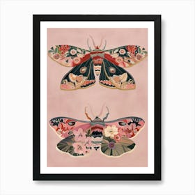 Spring Butterflies William Morris Style 4 Art Print