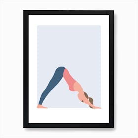 Down dog yoga pose Art Print