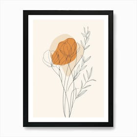 Abstract Flowers 1 Art Print