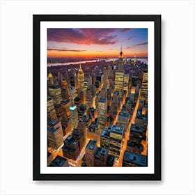 Towering Giants and Bustling Crowds Art Print