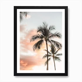 Palm Tree Sunset View Art Print