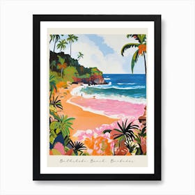 Poster Of Bathsheba Beach Barbados, Matisse And Rousseau Style 3 Art Print