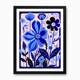 Blue Flower Illustration Bluebell 4 Art Print