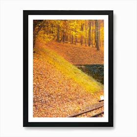Autumn Leaves In The Forest 3 Art Print