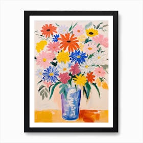 Flower Painting Fauvist Style Cineraria 3 Art Print