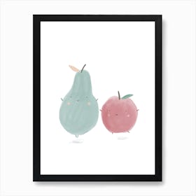 Pear And Apple Art Print