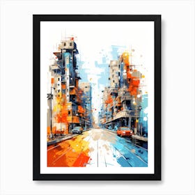 Abstract City Painting 1 Art Print