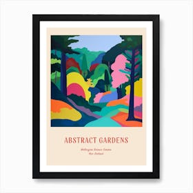 Colourful Gardens Wellington Botanic Garden New Zealand 1 Red Poster Art Print