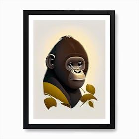 Baby Gorilla, Gorillas Cute Kawaii 2 Art Print