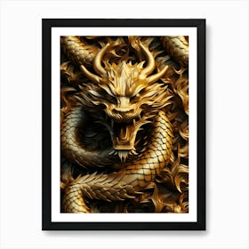 Gold Dragon Art Print