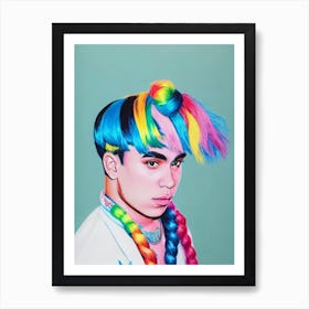 6ix9ine Colourful Illustration Art Print